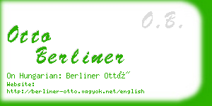 otto berliner business card